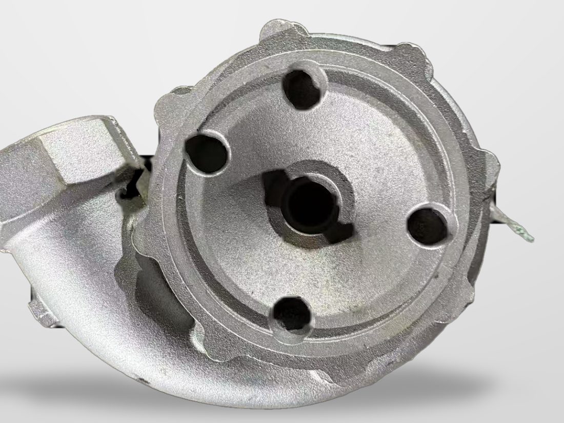 Flanged pump cover showing bolt holes and spigot register