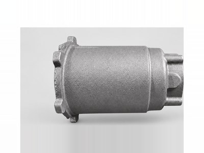 Sand-cast pump barrel, photographed in our works