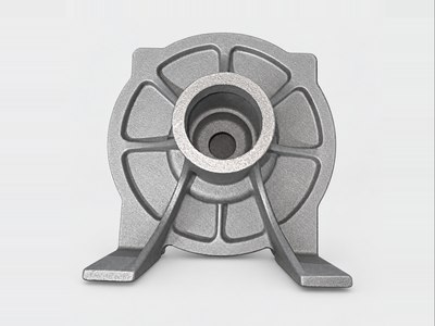 Sand-cast support bracket, photographed in our works