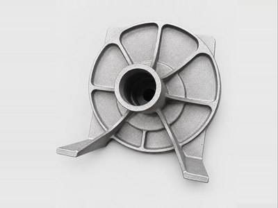 Sand-cast support bracket, photographed in our works