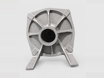 Sand-cast support bracket, photographed in our works