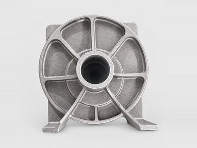 Sand-cast support bracket, photographed in our works