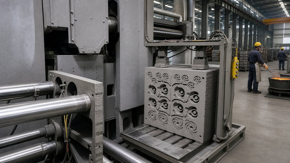 Vertical-line sand moulding line