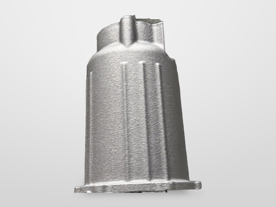 Close view of a cast bearing housing