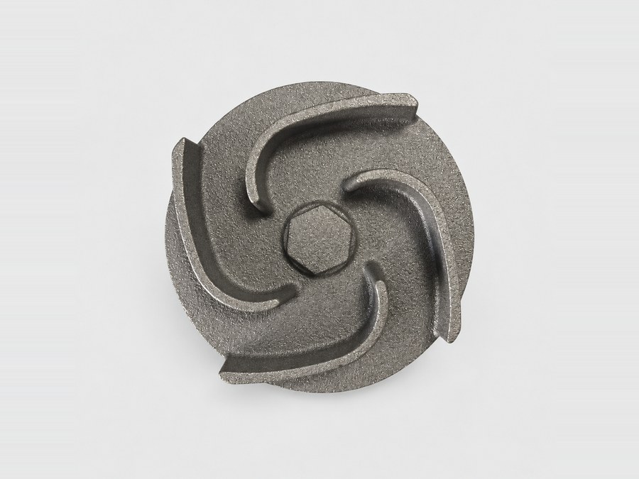 Four-vane semi-open cast iron pump impeller