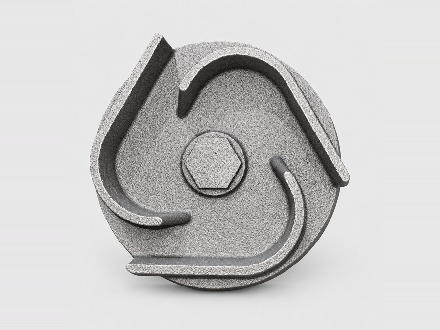 Fully open cast iron pump impeller