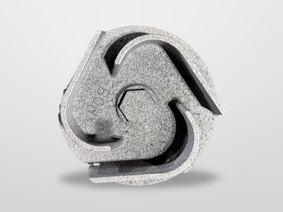 Semi-open cast iron pump impeller